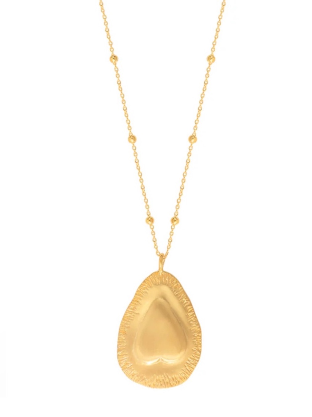 Nwot Louise Hendricks Liv Gold Pendant Heart Necklace 19” Chain